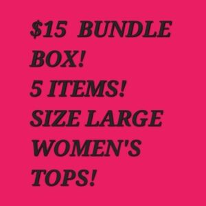 Women's Tops Bundle - Size Large - Lot of 5 MYSTERY BOX Of Unlisted Items!